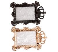 WRITWAA 2pièces Lot De Plateaux Pour Nail Couronne Vintage Présentoirs Pour Nail Art Mélange De Et Vernis à Ongles