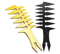 WRITWAA 2pièces Peignes de Coiffure Rétro Lot de Peignes pour Cheveux de Coiffeur Double Face Outil de Coiffure Multifonction pour Homme