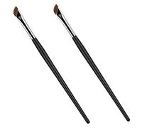 WRITWAA 2pièces Pinceau Biseauté pour Eyeliner Sourcil et Fard à Paupières Pinceau Plat pour Maquillage Lot de Applicateurs