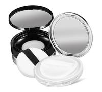 WRITWAA 2pièces Poudre Pots Réutilisables avec Houppette Étuis pour Poudre de Maquillage Contenants pour Voyages