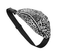 WRITWAA 2pièces Sac Banane Femme Léopard à Double Zip Sac De Pratique Et Élégant pour Et Activités Extérieures Noir