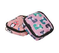 WRITWAA 2pièces Sac pour Serviettes Hygiéniques Et Tapis Allaitement Pochette De Rangement Imperméable avec Fermeture à Glissière Lot