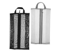 WRITWAA 2pièces Sacs de Voyage à Chaussures Filet avec Fermeture Éclair Pochettes de Rangement pour Chaussures de Sport Voyage Organisateurs pour Valise et Placard