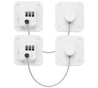 WRITWAA 2pièces Serrure de Porte Réfrigérateur à Combinaison Verrou de Sécurité Abs Inox pour Congélateur Protection Garçon Fille Installation sans Perçage