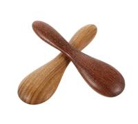 WRITWAA 2pièces Spatule Bois Santal Pour Masque Facial Bâtons Massage Visage Dos Application Précise Mélange Crème Outil Multiusage Pour Soin Peau