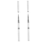 WRITWAA 2pièces Stylo pour Nail Art Pinceau Liner Double Embout pour Vernis Gel UV Outil de Précision pour Dessins Fins Kit de Pinceaux pour Prothésistes Ongulaires