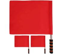 WRITWAA 3 Drapeaux de Signalisation en Acier Inoxydable et Tissu pour Arbitre Rouge Antidérapants et Pratiques à Utiliser, Compétitions D'athlétisme