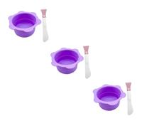 WRITWAA 3 Ensembles Bol De Masque La Cire Fondre Soin Du Visage Masque De Modelage Pour Le Visage Cire Chaude Pot Chauffe-cire Fabrication De Masque Facial Récipient à Cire Gel De Silice