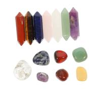 WRITWAA 3 Ensembles Pierre De Yoga En Cristal Pour Chakra Quartz Décoration Maison Cristaux Pierres De Ornement De Bureau Pierre Naturelle 14 Pièces * 3