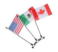WRITWAA 3 Ensembles Support de Mât de Drapeau pour Vélo et Moto, Réglable, Facile à Installer, Compatible Guidons de 1,6 à 2,5cm, pour Cyclisme en Extérieur et Longues Distances