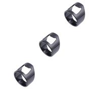 WRITWAA 3 Pièces Bague Décapsuleur Acier Inoxydable pour Homme Chic et Design Original Ouvre Bouteille Pratique pour Offrir à Vos Couleur Noire