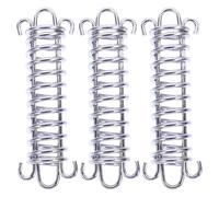 WRITWAA 3 Pièces Boucles à Ressort de Tente en Acier Inoxydable, Argenté | Cordes de Vent et Auvents, Usage Plage et Bord de Mer, Accessoires de Camping, Lot Pratique