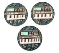 WRITWAA 3 Pièces Broches Musicales Émaillé Créatives avec Guitare et Batterie Accessoires Originaux pour Écharpes Sacs à Dos et Chapeaux Pince Badge pour Amateurs de Musique