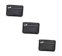 WRITWAA 3 Pièces Changer de Pochette Portefeuilles Femme Wallet for Women Sachet Zip Portemonnaie Femme sachets Zip Portefeuille à Fermeture éclair Porte-Monnaie Poche Portefeuille Black