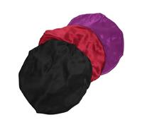 WRITWAA 3 Pièces Chapeau De Foulard De Bonnet De Soie Chapeaux De Chimio Pour Femmes Bonnet De Nuit En Satin Capuchon De Couchage Casquette De Couchage En Soie Capuchons Polyester