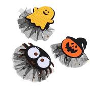 WRITWAA 3 Pièces Épingles à Cheveux Amusantes Halloween Accessoires de Fête avec Fantômes Araignées et Citrouilles pour Adultes