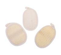 WRITWAA 3 Pièces Éponge Naturelle Loofah Exfoliante Bain Sangle Élastique, en Sisal et Coton pour Élimination des Peaux Mortes, pour Nettoyage Quotidien du Corps
