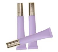WRITWAA 3 Pièces Flacon de crème pour les yeux givré presser Hydratant vide petit crèmes œil accessoire skincare masseur yeux Emballé tube de crème sous-conteneur de voyage pp Violet,mauve