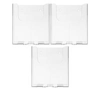 WRITWAA 3 Pièces Lot de Présentoirs Muraux Acrylique Transparent pour Documents Support Pratique pour Bureau ou Espace Exposition