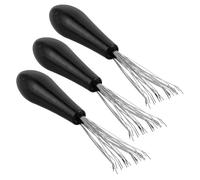 WRITWAA 3 Pièces Mini Nettoyeur de Brosse à Cheveux Outil Portable avec Crochets Uniques pour Nettoyage Profond des Poils et Poussières Compatible avec Tous Types de Brosses Coussin Usage