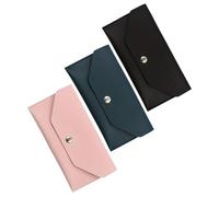 WRITWAA 3 Pièces Organisateur De Câble De Données Enveloppe Pochette pour Cartes Écouteur De Protection des Écouteurs Titulaire De La Carte Portefeuille en Espèces Case-Tronc Portable PU