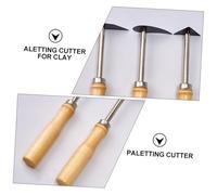 WRITWAA 3 pièces Outils de Sculpture Argile Couteaux à Lames Tungstène pour Réparation et Modelage de Poterie Accessoires Artisanaux DIY Ergonomiques