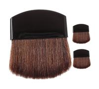 WRITWAA 3 Pièces pinceau de maquillage joue mélange petit duveteux professionnel pinceau blush pinceau plat visage pinceaux maquillage brosses de fond de teint crinière de cheval Black