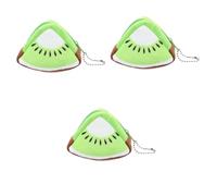 WRITWAA 3 Pièces Porte Monnaie Fruits Portefeuille Enfant Petit Porte-Monnaie pour Femme Pochette De Caisse Petit Portefeuille Femme à Main Bourse De Dessin Animé Peluche