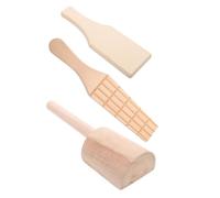 WRITWAA 3 Pièces Set de Pagaies Bois pour Argile et Poterie Garçon Fille Outils de Sculpture et Modelage pour Développement des Compétences Manuelles Sécurisés et Faciles à Nettoyer