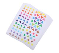 WRITWAA 30 Feuilles Étiquettes Autocollantes de Couleur pour Bureau en Papier Synthétique Ultra-fin, Formes Cœur et Triangle, pour Organisation Pratique en Cours de Géographie