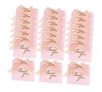 WRITWAA 30 Pièces Boite De Bonbons Faire La Fête Para Décorations De Mariage Emporter Avec Boîtes à Bonbons Décoratif Toi Déjeuner Garçons D'honneur De Mariée Rose Carton Blanc