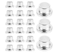 WRITWAA 30 Pièces Bouchons de Remplacement pour Bouteille de Parfum 15mm en Métal Argenté Joint Amélioré pour Réparation DIY et Usage Quotidien