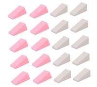 WRITWAA 30 pièces Éponges Maquillage Triangulaires Double-usage Sec et Humide Cosmétique Blanc et Rose Nettoyables pour Application Complète Visage