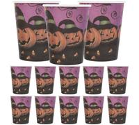 WRITWAA 30 Pièces Gobelets en Papier à Usage Unique Motif Citrouille pour Fête D'anniversaire Halloween, Pratiques et Délicats pour Vos Soirées Festives