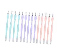 WRITWAA 30 pièces Kit Manucure Portable Double Tête Pousse-cuticules Fourchette pour Peau Morte Soin Ongles Sûr Usage Professionnel et Maison Couleur Aléatoire Couleur Aléatoire