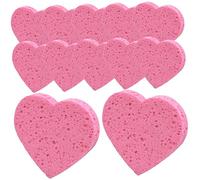 WRITWAA 30 Pièces LOVE SPONGE DU MAVALUP DE MAVAGE COEUR nettoyants pour le visage éponge démaquillante éponge de peau éponges visage réutilisables pâte de bois coton rose