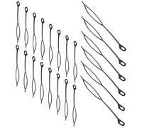 WRITWAA 30 Pièces Perceur de cheveux tresse aiguille outil de dreadlock de salon crochets outils de tissage de cheveux de outil de cheveux Plastique Black