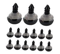 WRITWAA 320 pièces Yeux de Sécurité pour Poupées Noirs avec Rondelles Yeux Plastique Robustes pour DIY Amigurumi Peluches Crochetées et Jouets Faits Main Accessoires pour Créations