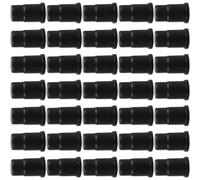 WRITWAA 35 Pièces Douille de Roue en Abs Noire 19x32 Mm pour Roulettes Pivotantes à Tige, Insert de Remplacement Fiable pour Support de Roulette et Pieds de Chaise