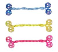 WRITWAA 3paires Élastiques à Cheveux Acrylique Accessoires Cheveux Élastiques Femme Filles Boules Décorées Cristaux Formes Variées