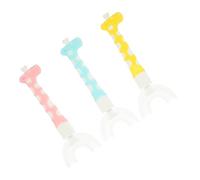 WRITWAA 3pièces Brosses à Dents u Pour Garçon Fille Lot De Outils De Nettoyage Buccal Manuel Pour Apprendre à Brosser Dents