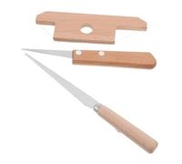 WRITWAA 3pièces Couteaux à Ébarber pour Poterie et Argile Manche Bois Outils de Modelage pour Sculpture sur Céramique et Pâte Polymère