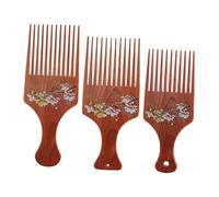 WRITWAA 3pièces Peigne Coiffant Vintage Pour Hommes Peigne à Dents Longues Multifonction Pour Cheveux Épais Bouclés Ou Fins Soin Professionnel Doux Et Stimulation Du Chevelu