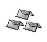 WRITWAA 3pièces Porte-Cartes De Visite Noir Organisateur De Noms Élégant pour Bureau Et Professionnels Support Pratique pour Cartes De Visite Et Identités