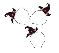 WRITWAA 3pièces Serre-tête Halloween pour Cheveux Accessoires de Déguisement de Sorcière Bandeau Floral avec Serre-tête Ajustable pour Fête