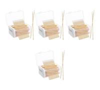 WRITWAA 4 Ensembles Applicateur De Coton-tige Individuellement Nettoyeur Cotons-tiges Bébé Conseils Bonjour De Nettoyage Outils De Nettoyage De Clavier Bois Khaki 500 Pièces * 4