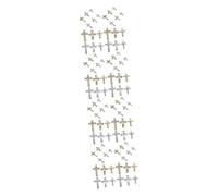 WRITWAA 4 Ensembles Bijoux En Alliage Clou Charme Breloques Croix Pour Les Ongles Fournitures De Nail Art Décors D'ongles Alliage De Zinc 60 Pièces * 4
