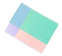 WRITWAA 4 Ensembles Intercalaires Indexeurs Pp pour Classeur 6 Trous, Résistants et Réinscriptibles, Accessoires pour Organisation à Domicile et Bureau, Lot de Sets de Sets Colorés