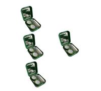 WRITWAA 4 Ensembles Lentilles De Contact De Couleur Porte-Objectif Cas D'objectif Organisateur De Lentilles Yeux Casse De Stockage De L'objectif Étui des Lunettes De Voyage Plastique Vert
