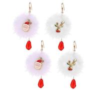 WRITWAA 4 Paires Fermoirs Pour Boucles Oreilles Décorations Oreilles De Noël Pendentifs Chic